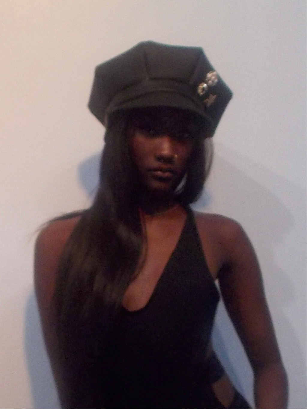 Leather Baker Boy hat