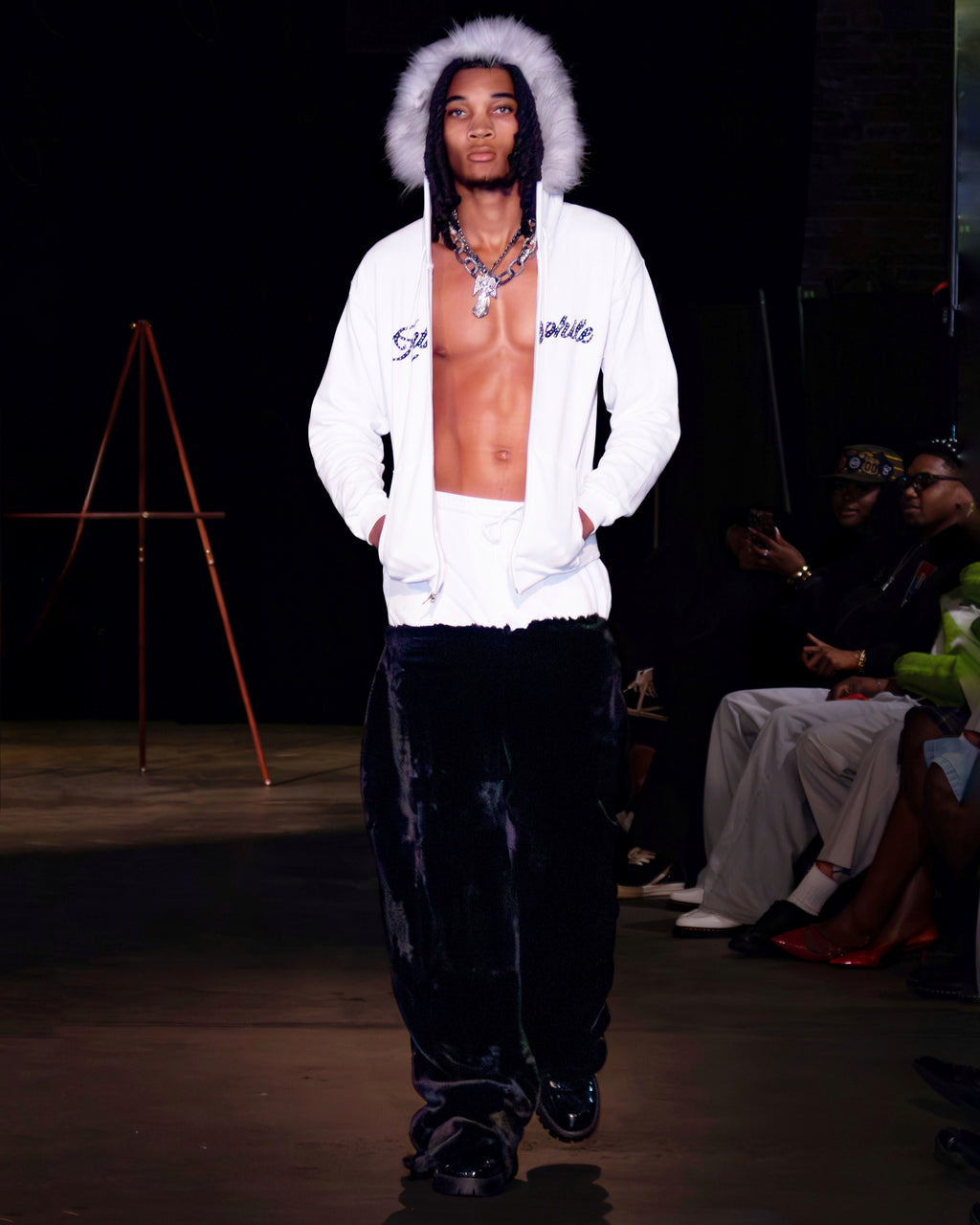 Anthophile fur collar hoodie