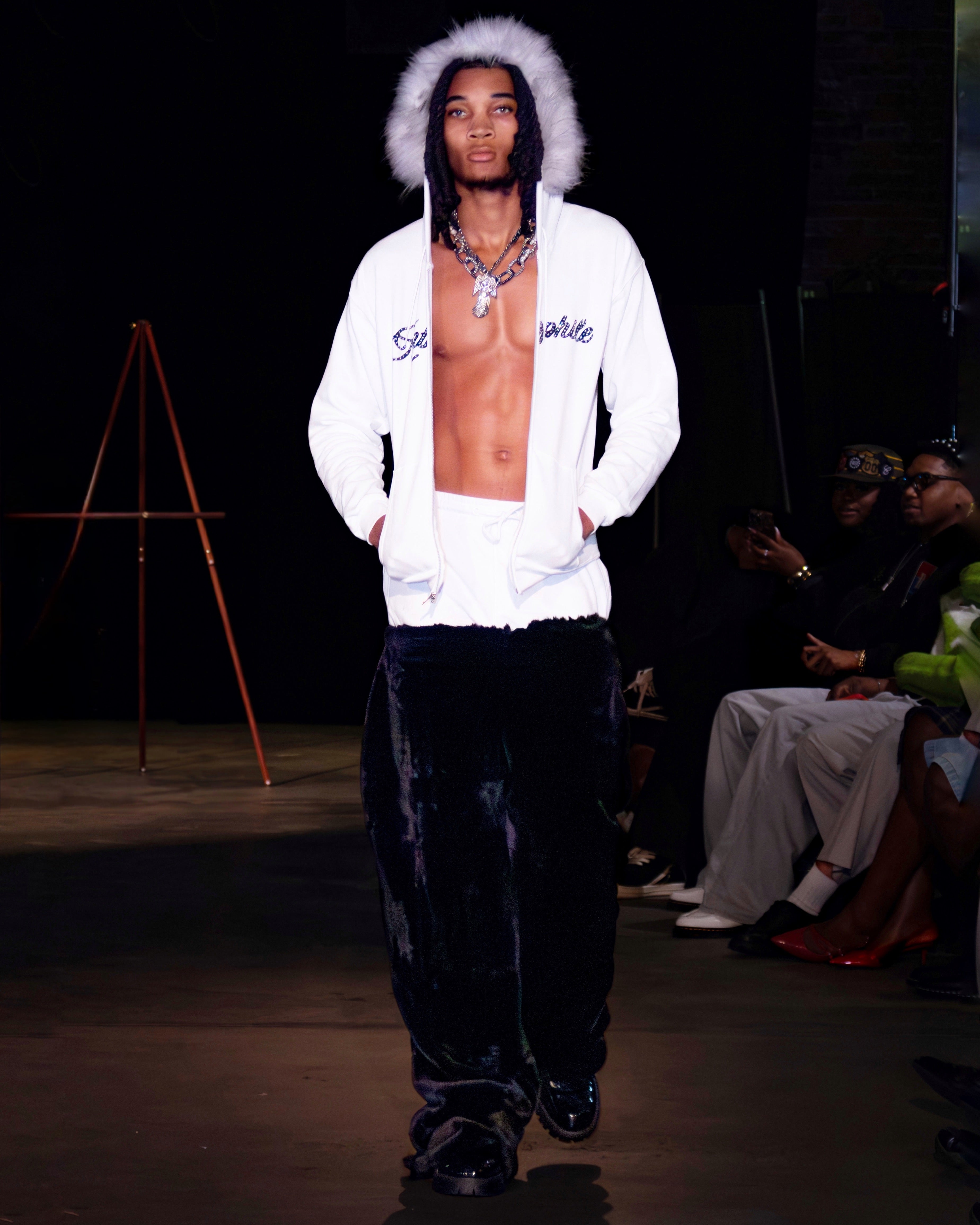 Anthophile fur collar hoodie