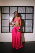 Fuchsia maxi skirt