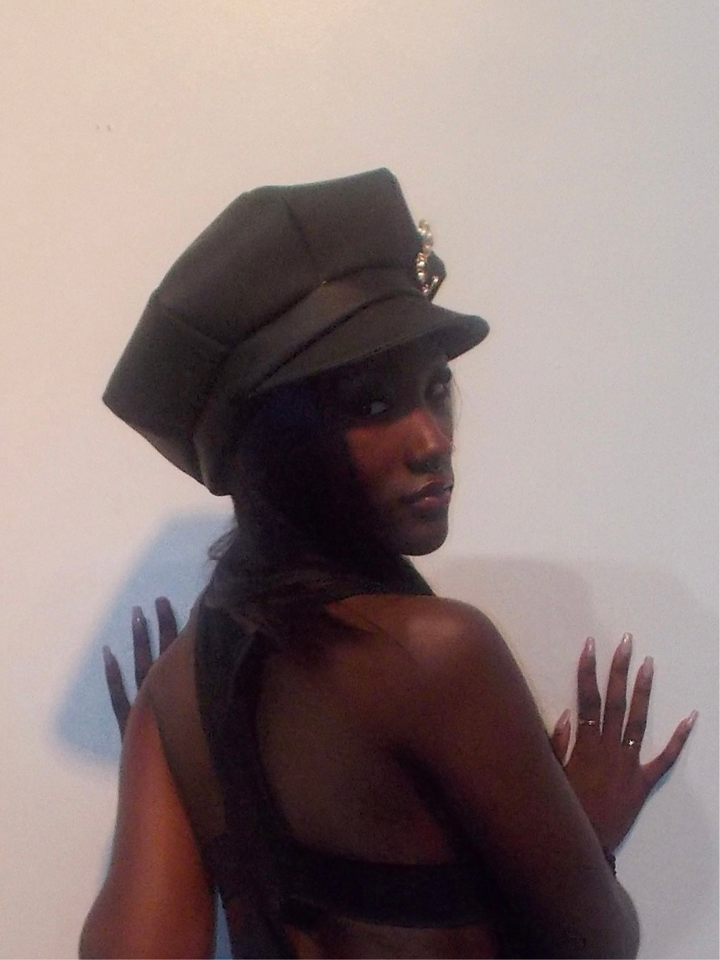 Leather Baker Boy hat