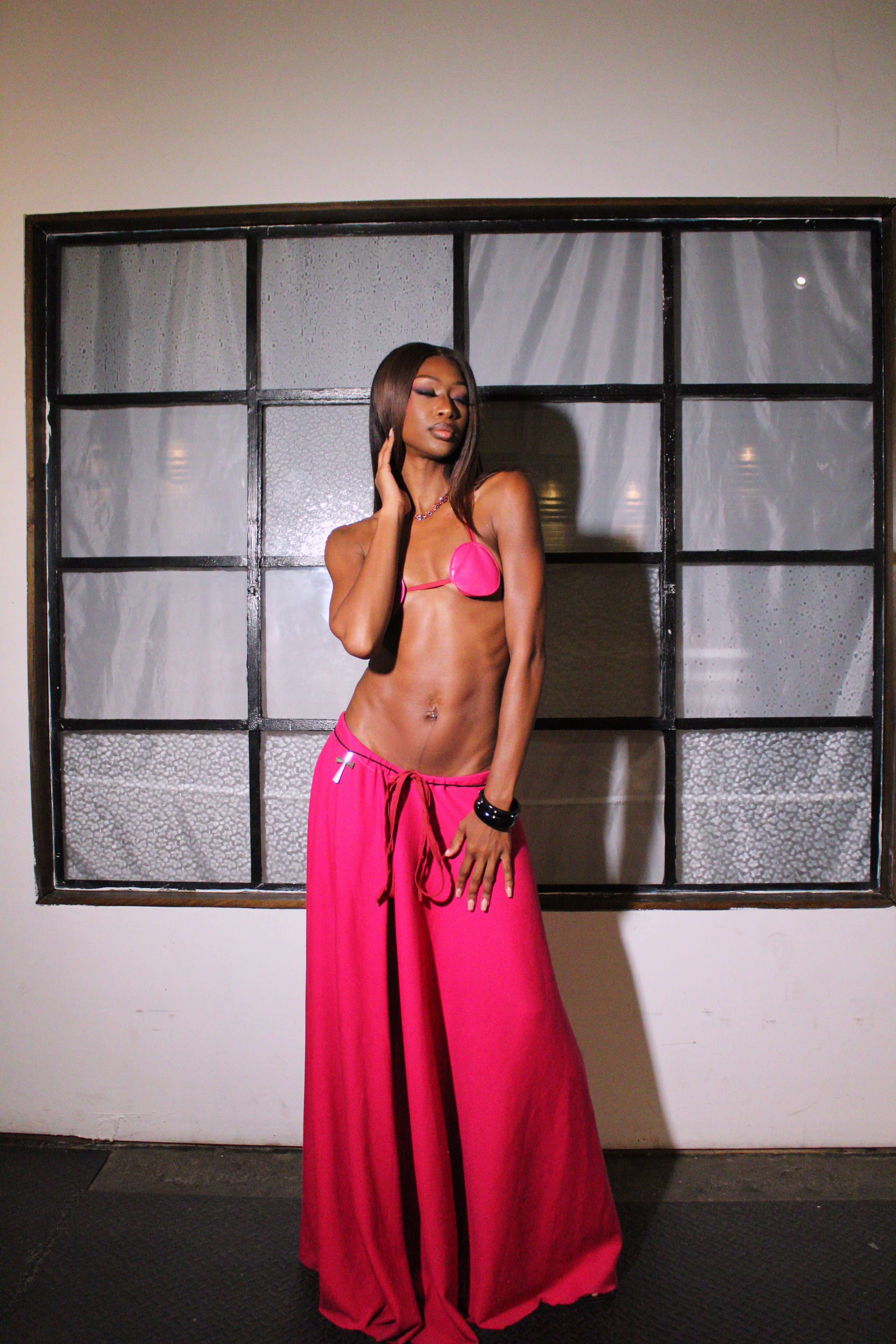 Fuchsia maxi skirt